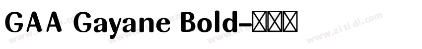 GAA Gayane Bold字体转换